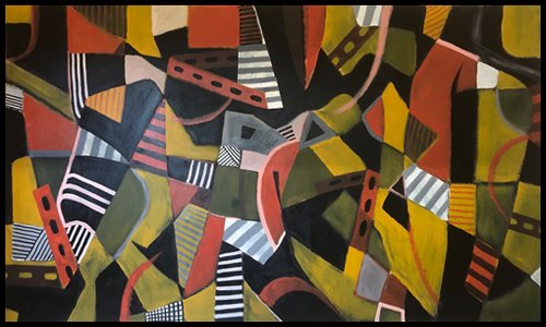 "Florence" (extended)  32" X 54"  acrylic on canvas