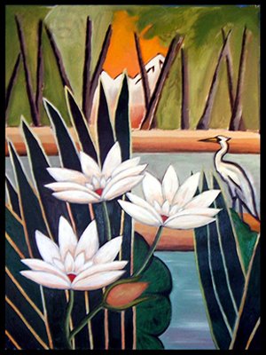 "Lagoon"  30" X 40"  acrylic on canvas