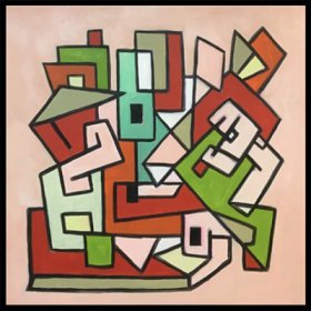 "Adobe Reverie"  40" X 40"   acrylic on canvas